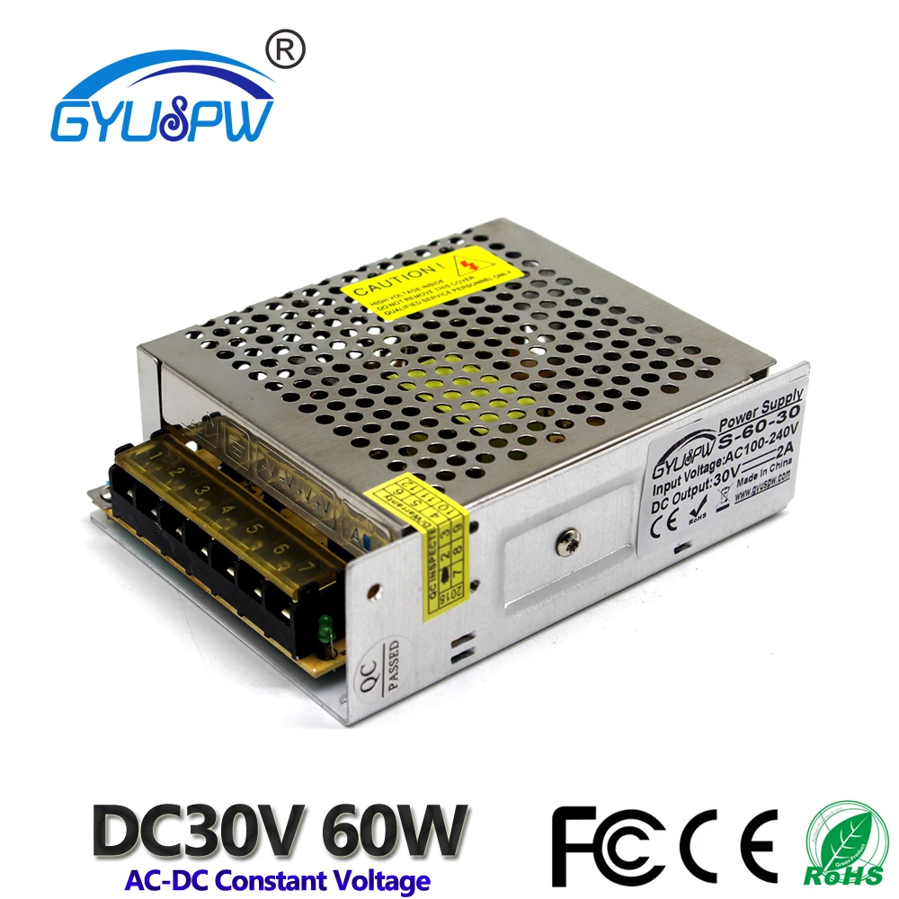 

High Quality Universal Switching Power Supply DC30V 2A 60W Led Driver Transformer AC-DC 30V SMPS For Led light CNC Router CCTV