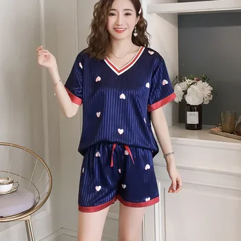

sleepwear women set Women Sexy Lingerie Nightwear Short Sleeve Sleepwear Short Sleepwear Set sexy sleepwear for women