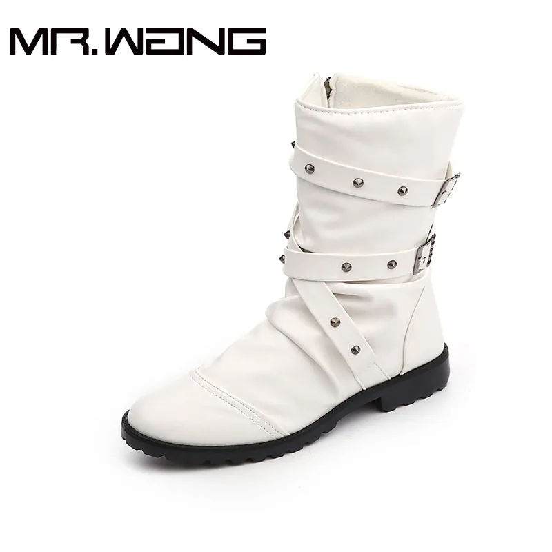 White Combat Boots For Girls - Yu Boots