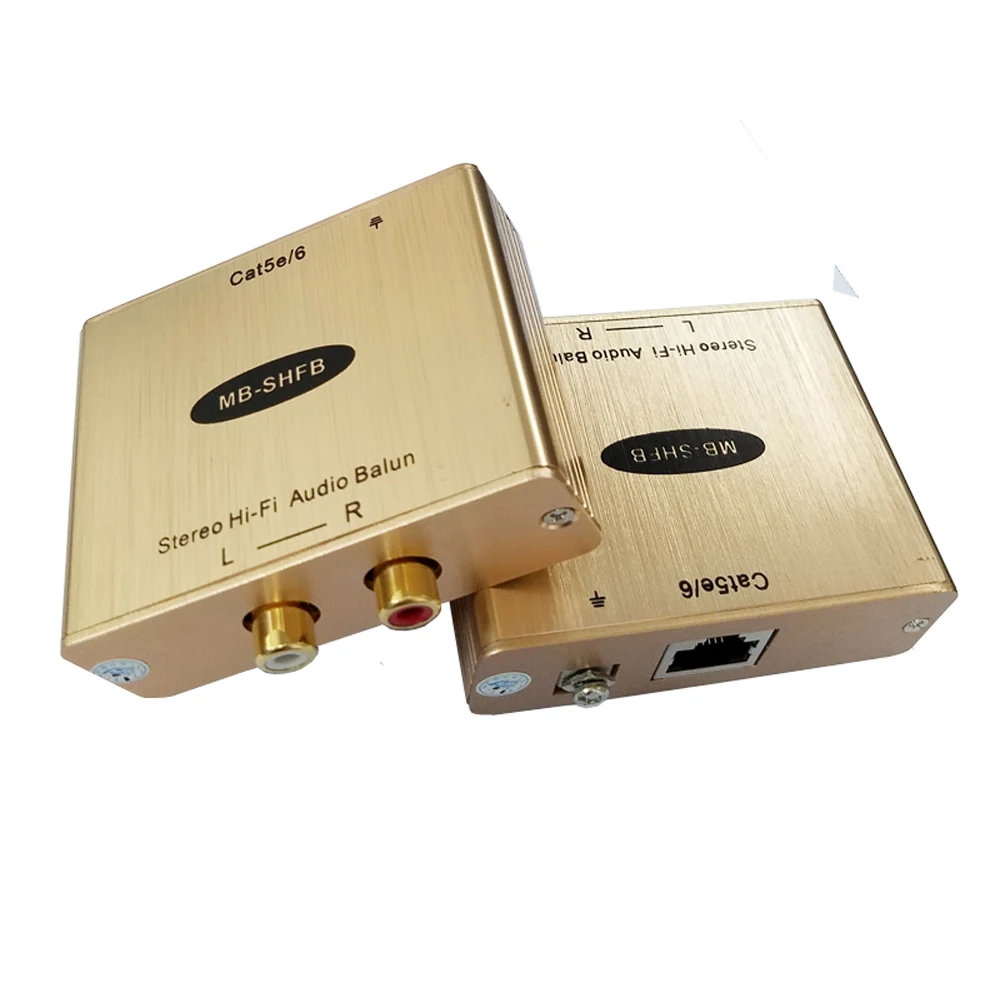 Стерео Hi Fi аудио RJ45 адаптер стерео RCA к Cat5 Extender AV конвертер|Усилители мощности| |