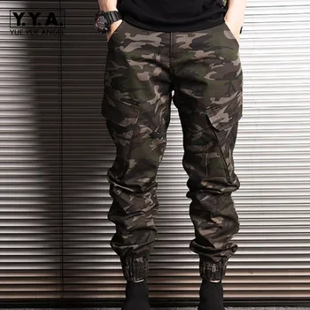 

New Fashion Cotton Mens Harem Trousers Japan Style Camo Pencil Pants Casual Pocket Jogger Pants Male Plus Size M-2XL