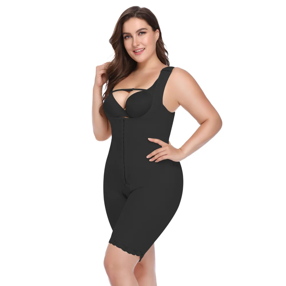 One Piece Body Shapers Women 6xl Firm Control Slimming Shapewear Plus Size Thigh Reducer Modeling Strap Waist Trainer Bodysuit