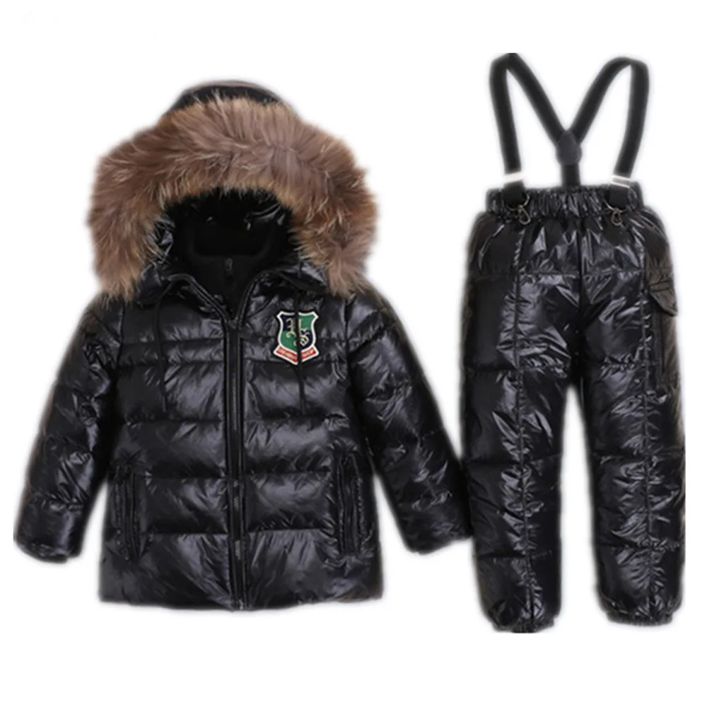 

Winter Snowsuit Children Clothing Set Girls Duck Down Coats Overalls Clothes Boys Parka Jackets Baby Coat Snow Wear for New Year