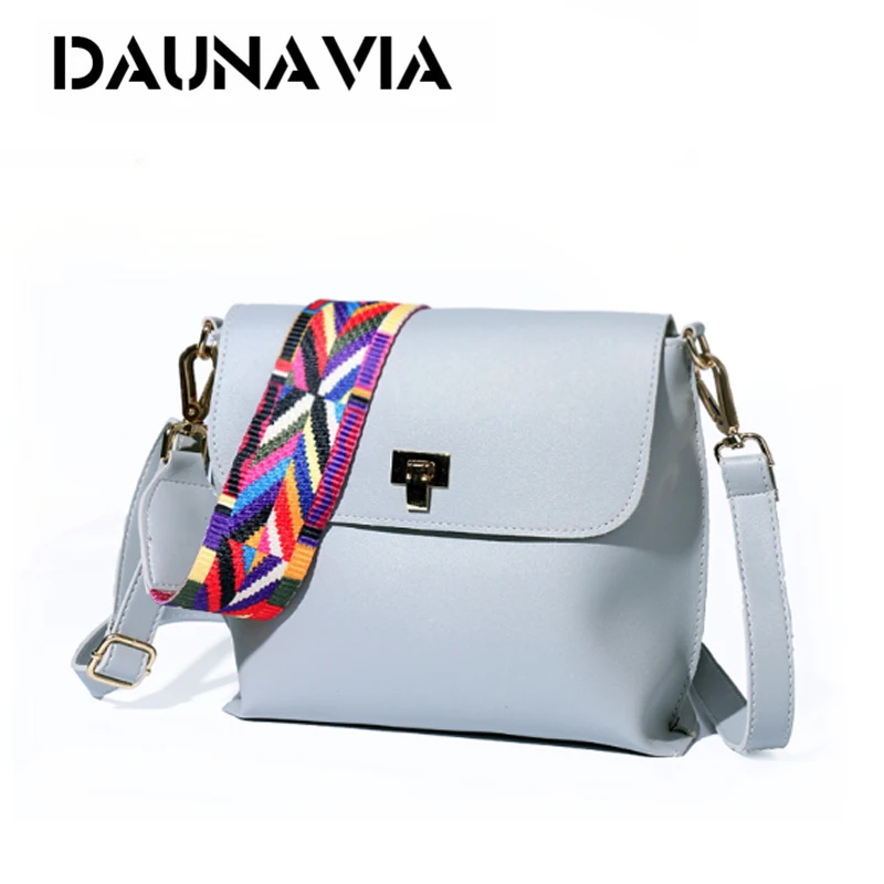 DAUNAVIA أكياس للنساء 2018 المرأة الأزياء حقيبة ساعي حقائب كتف الإناث مصمم حقائب النساء أكياس مع الملونة حزام