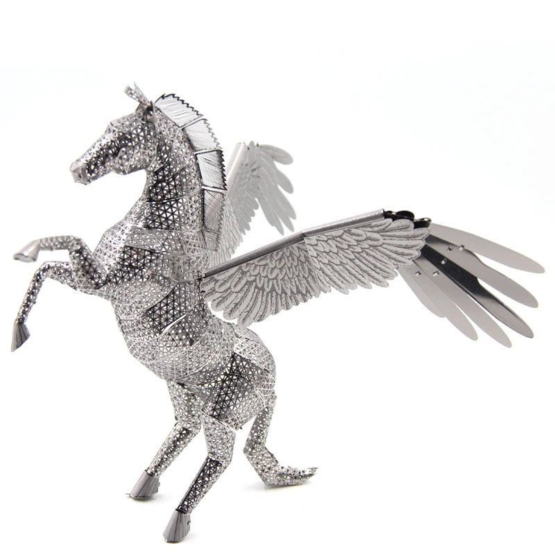 Профессиональные 3D металлические пазлы, фигурки, сделай сам, Сборная модель, наборы для собора, строительство, одна деталь, лазерная резка, пазлы, игрушки, подарки для взрослых - Цвет: Fly Horse