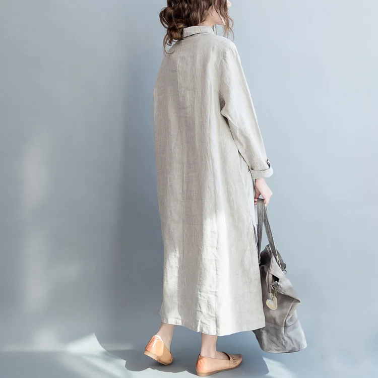Complet Solide D'encre Femmes down Turn blanc Casual Imprimé Printemps Lâche Femelle Manches Peinture Beige Shirts Automne Col Vintage Chemises vqx1X1