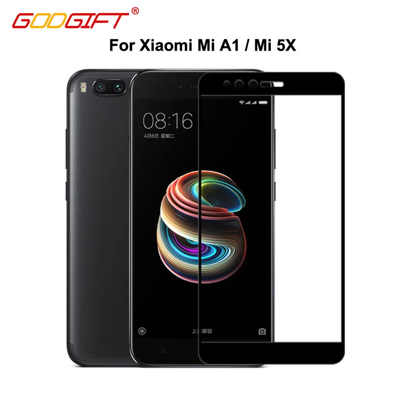 GodGift Xiaomi mi A1 закаленное стекло для защиты экрана полное покрытие стеклянная