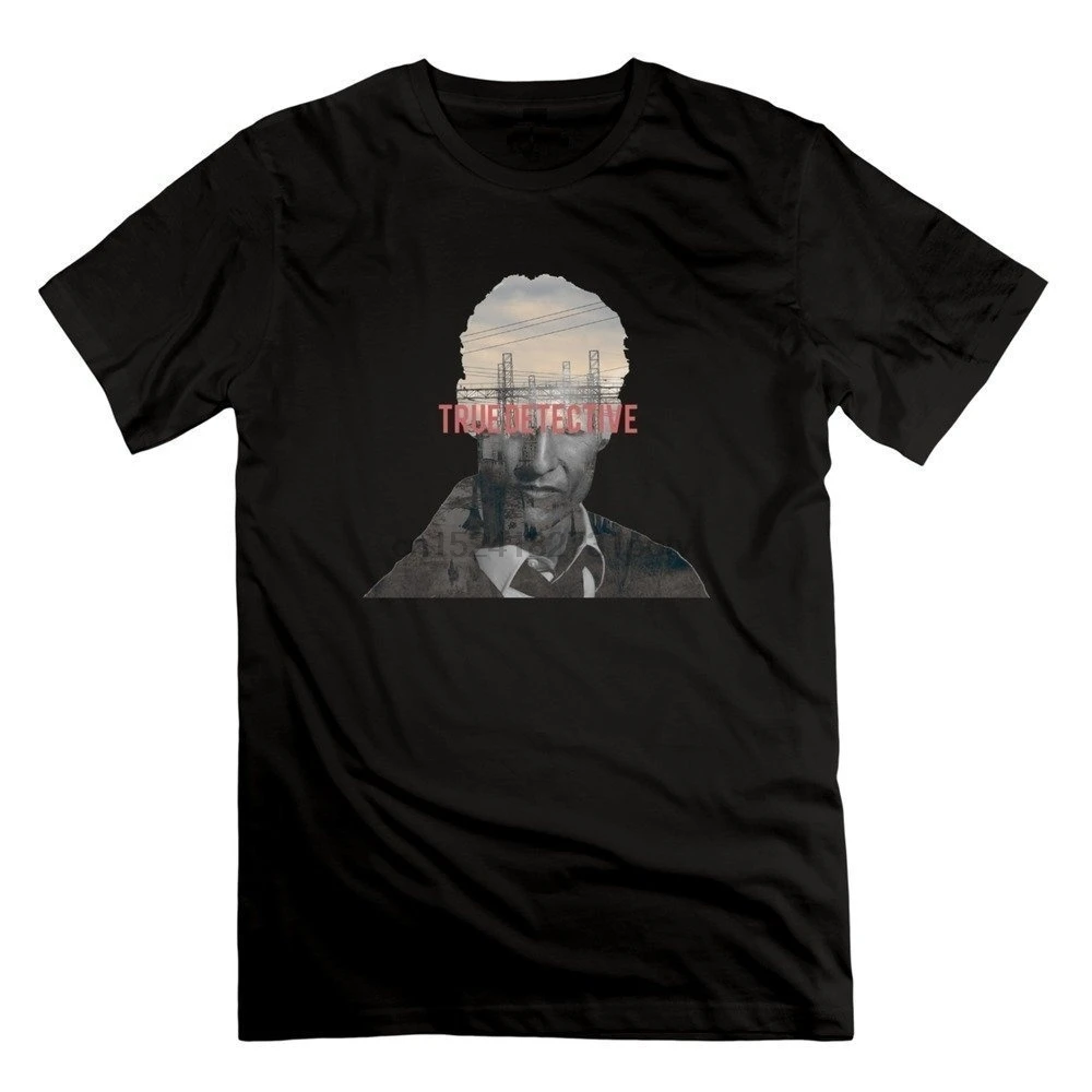 Мужские футболки True Detective Double Exposure | Мужская одежда