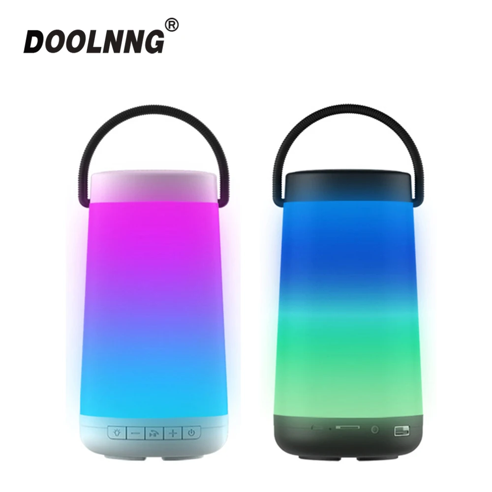 

DOOLNNG Mini Smart Bluetooth Speaker LED Portable Wireless Speaker Pulse3 D Stereo MP3 Player for phone speakers NR2000