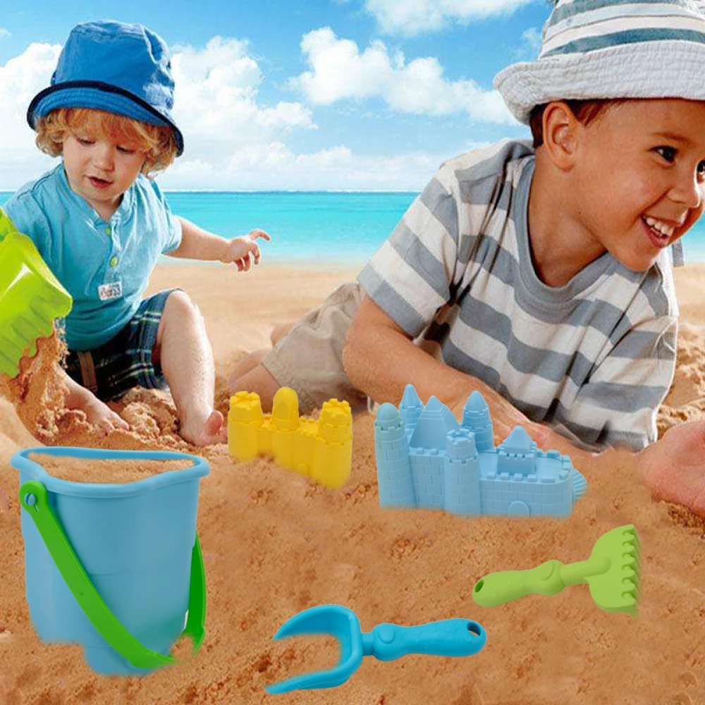 

Wishtime Beach Builder Create-A-Sand Castle Building Kit for Kids