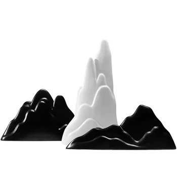 

Large Size Mountain Vase Creative Home Decor Flower Vase Ceramic Pot Classic Black White Vase Sample Room Planter