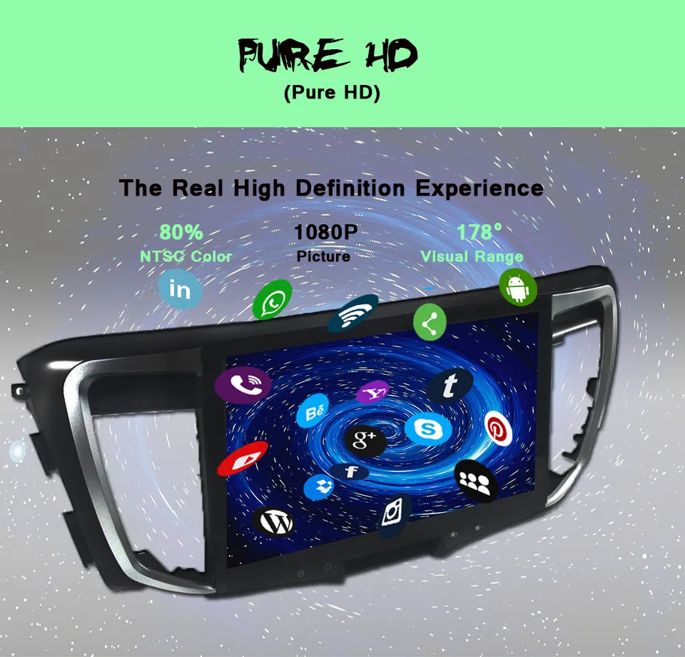 Top 10.1inch Quad Core 32G ROM Android 7.1 Car Radio GPS for Honda Accord 9 2014-2017 Multimedia Map Navigation System NO DVD Player 4