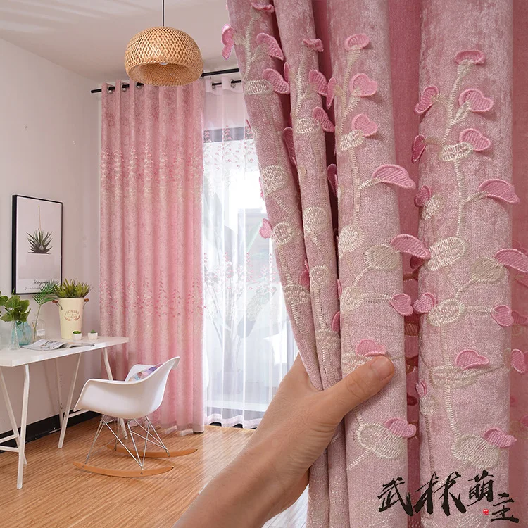 

Curtain Manufacturers Direct Sale Embroidery Curtain Finished Product Custom Xuenier Embossed New Chinese Embroidery Curtains