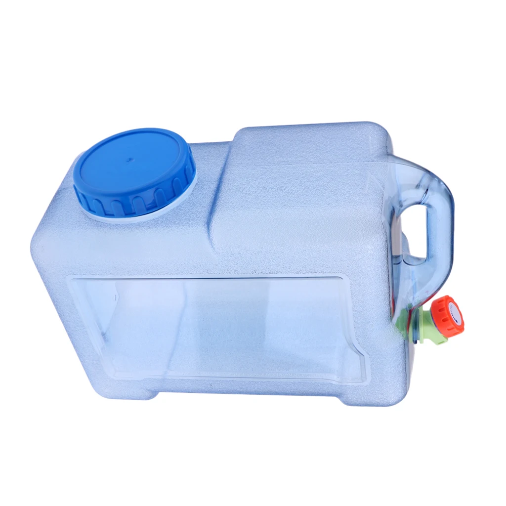 12L Handle Design Portable Outdoor Camping Car Water Carrier Bucket Canister Storage Container with Handle Water Tap