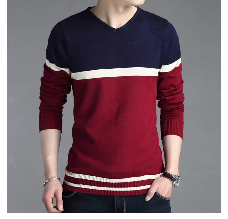 Осенний модный брендовый Повседневный свитер с круглым вырезом Мужской пуловер вязаный мужской s свитер и пуловеры мужской пуловер
