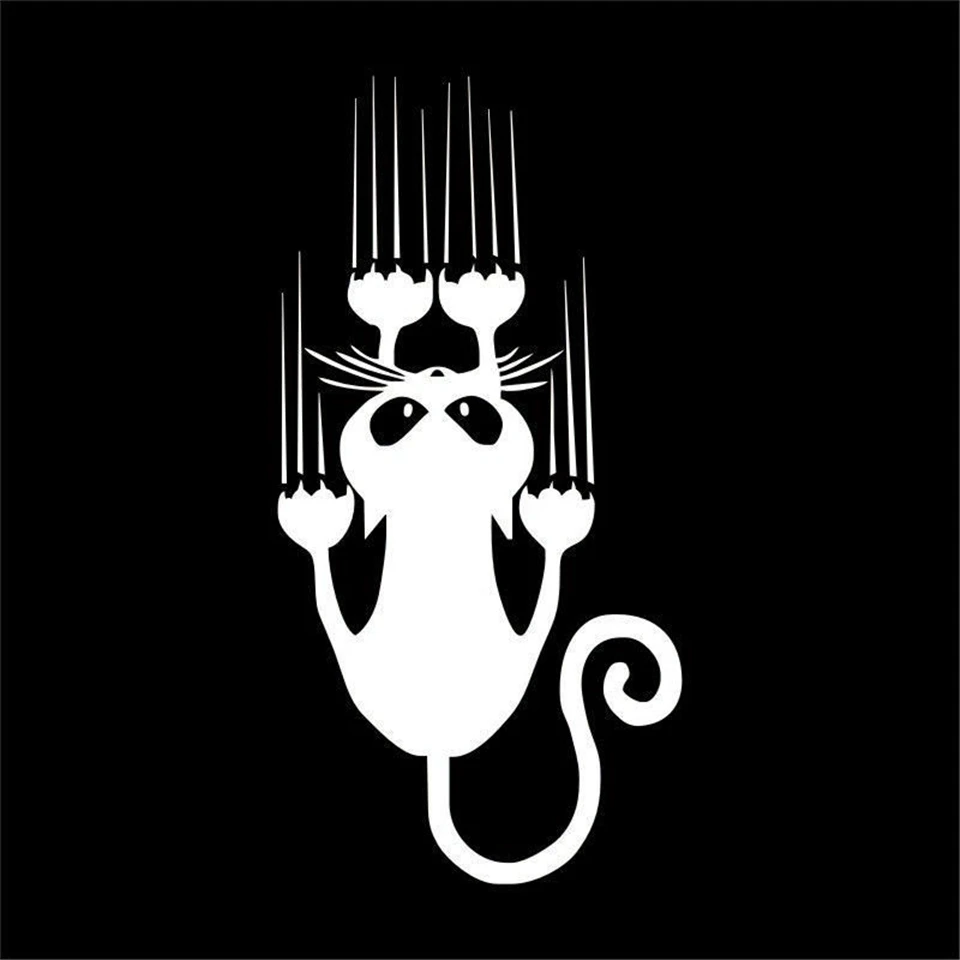 Waterproof Cat Pattern Car Sticker Funny Animal Vinyl Decal Car Window Bumper Stickers Car-styling Car Body Wall Sticker7 (6)