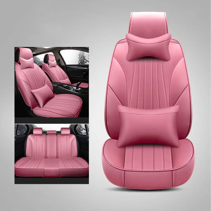 

WLMWL Universal Leather Car seat cover for Skoda all models octavia fabia rapid superb kodiaq yeti car styling accessorie