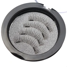 Luckyfine 4 шт. Двойные магнитные 3D накладные ресницы длинные натуральные макияж ресницы для наращивания косметические инструменты