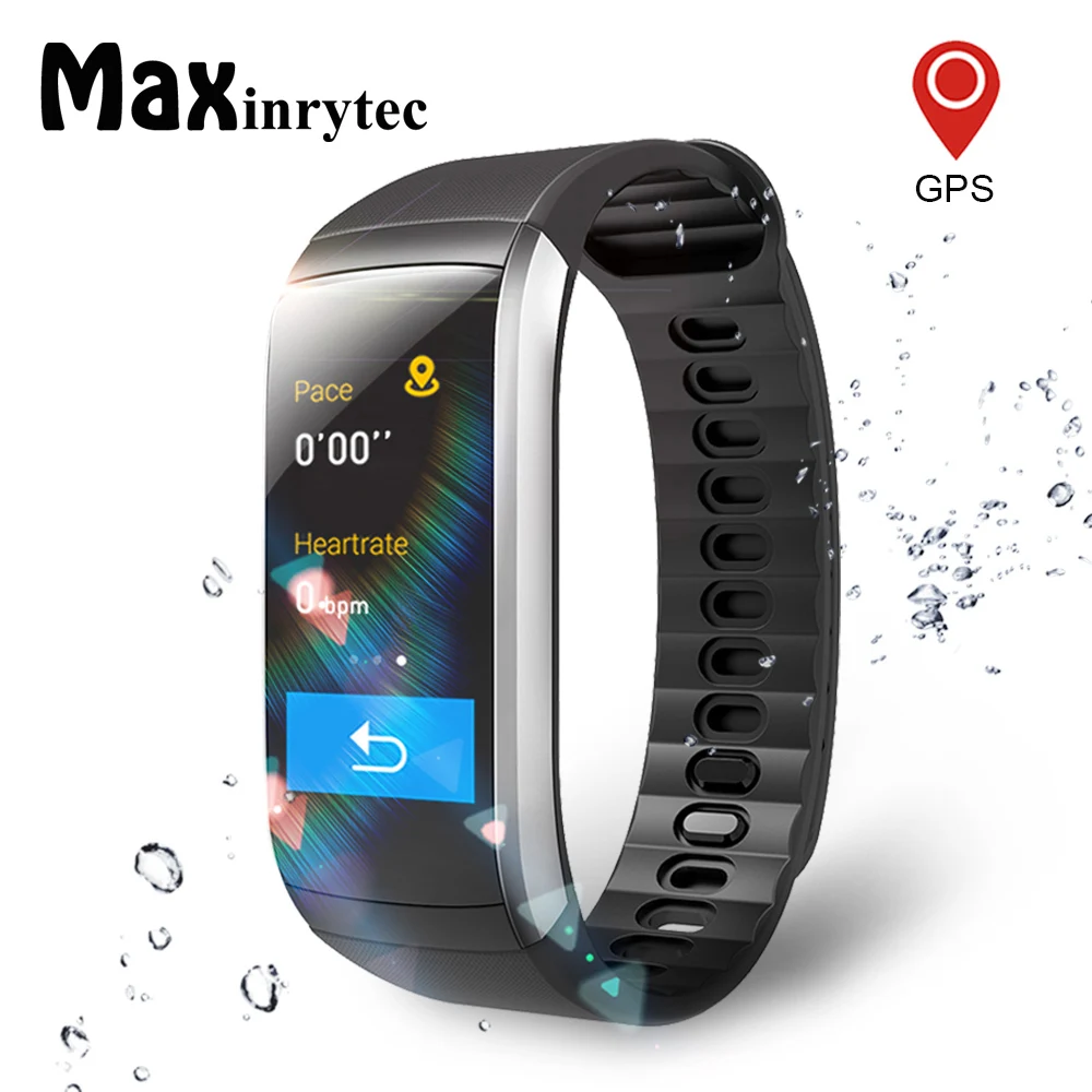 

KR02 Fitness Bracelet IP68 Waterproof GPS Smart Band Heart Rate Monitor Watch Activity Tracker 3 for Xiao Mi Android IOS iPhone