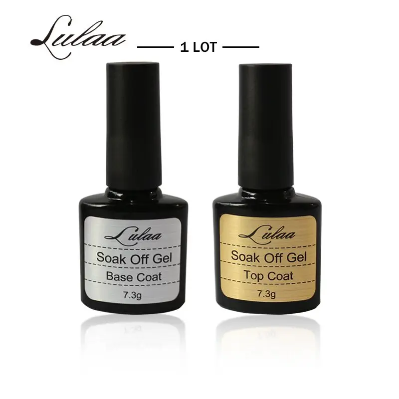 LULAA UV Top Coat UV Base Coat Foundation for UV Gel Polish Top it off Long Lasting UV Nail Gel