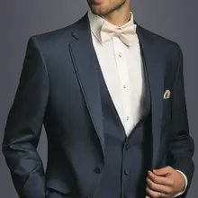 Новое поступление, темно-серые смокинги для жениха, 3 предмета, мужские свадебные костюмы для выпускного вечера, облегающие костюмы, лучшие мужские костюмы, Блейзер, masculino