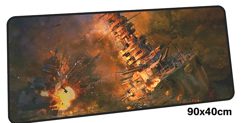Size 900x400X3MM Военный корабль коврик для мыши геймер 900x400X3 мм игровой коврик для мыши Большой HD блокнот с рисунком аксессуары для ПК эргономичный коврик для ноутбука - Цвет: Size 900x400X3MM
