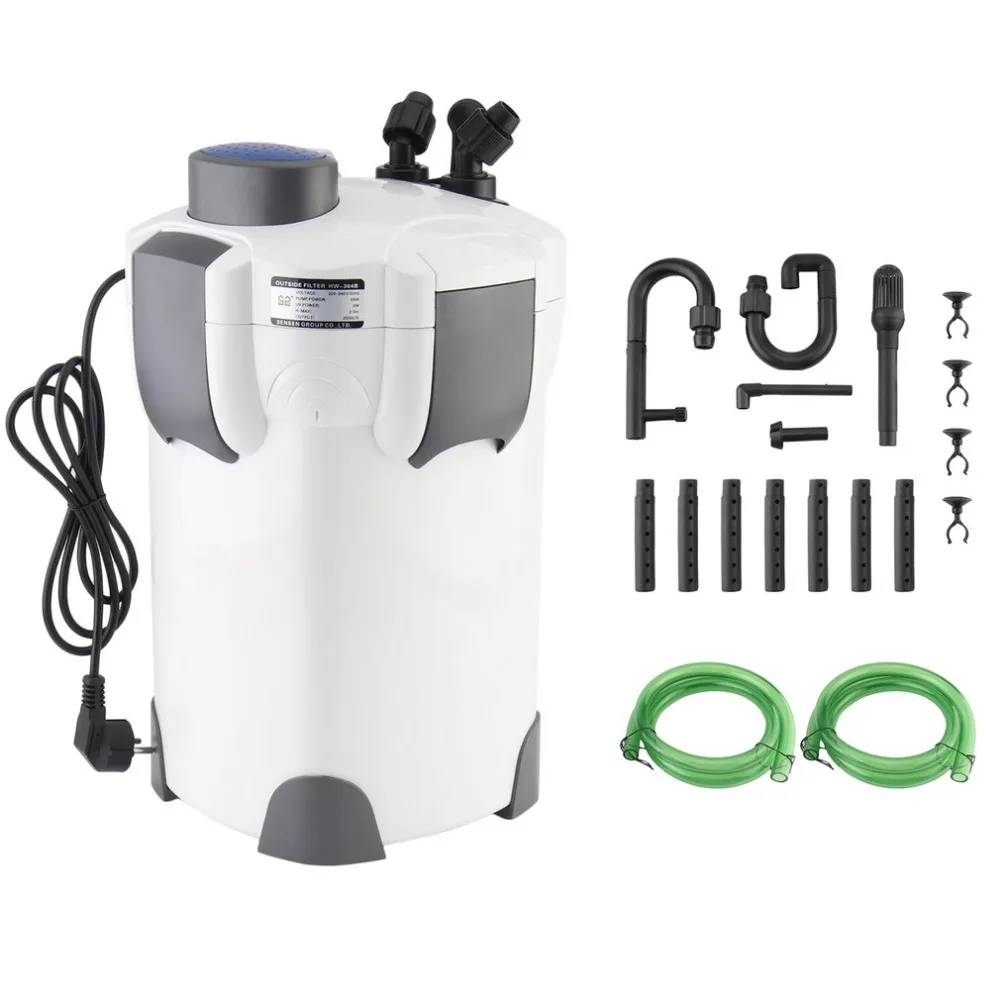 

HW-304B 9W Ultra Quiet Aquarium External Filter Bucket High Power Cylinder Filter External Canister Filter EU Plug 220-240V
