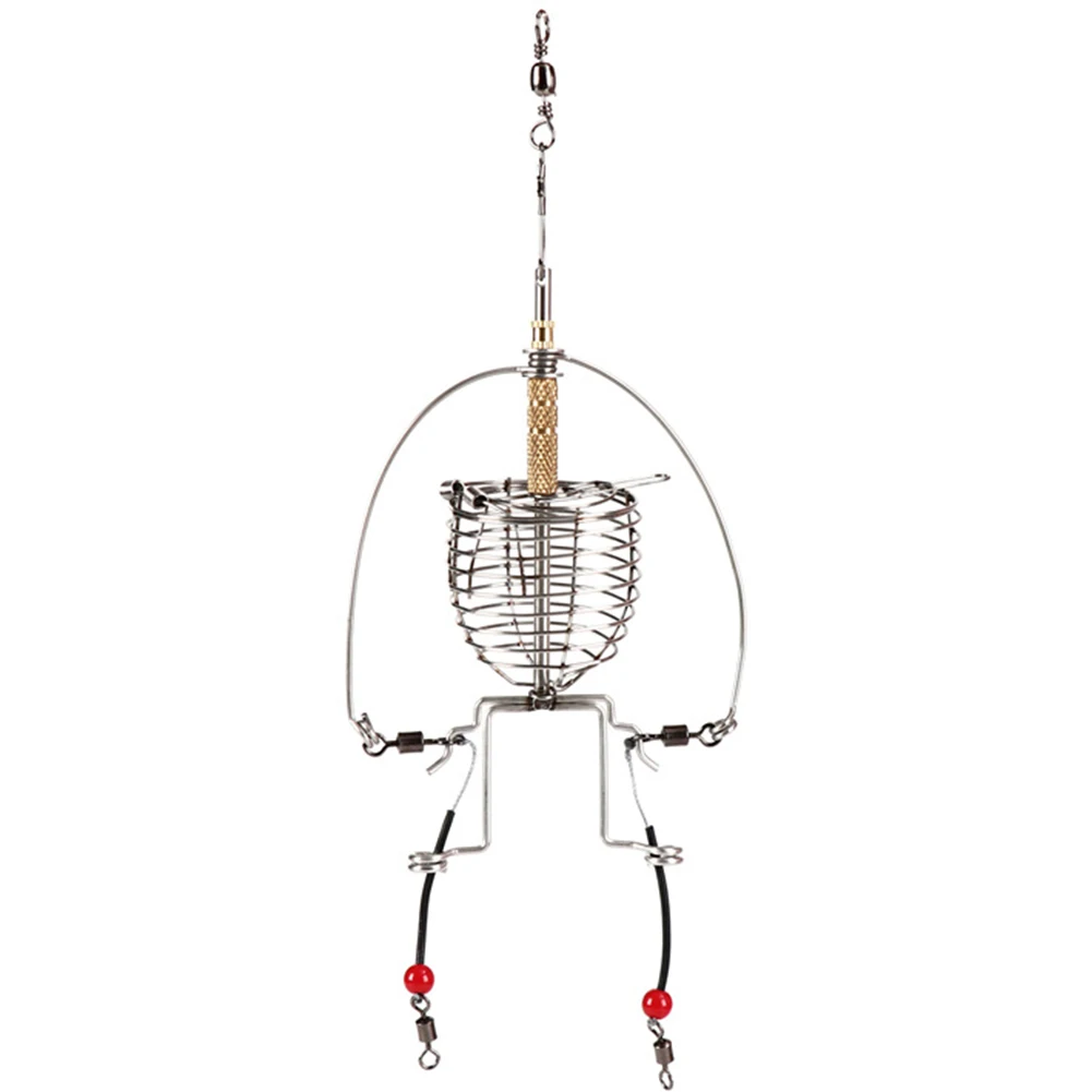 

Sensitive Recise Triggering Fishing Feeder Outdoor Sea Stainless Steel Small Tackle Launcher Automatic Nesting Spring Device