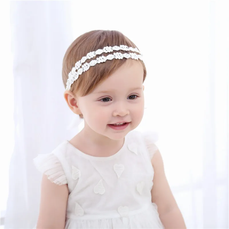 

M MISM New Fashion Turban Cute Delicate Flower Baby Headbands Head Wrap Infant Hair Accessories Children Hair Bands