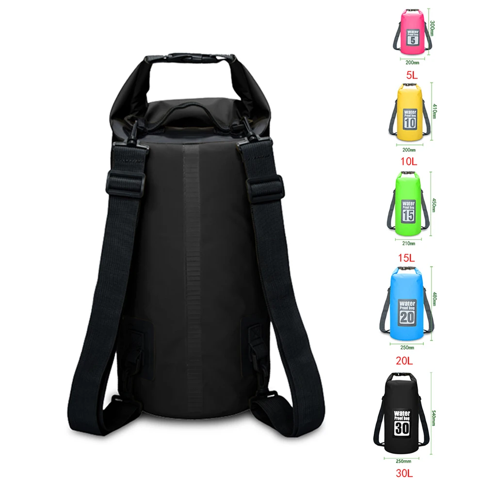 SZX 5L/10L/15L/20L/30L حقائب مقاومة للماء حقيبة جافة PVC للماء على ظهره الرياضية حقيبة تجمع السباحة الظهر كتيمة حقيبة جافة