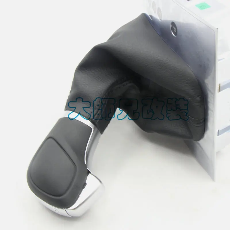 Cuero negro costura en DSG perilla del cambio de engranaje palanca párr Golf 6 mk6 GTI Jetta mk6 Gli Cuero negro costura en DSG perilla del cambio de engranaje palanca párr Golf 6 mk6 GTI Jetta mk6 Gli