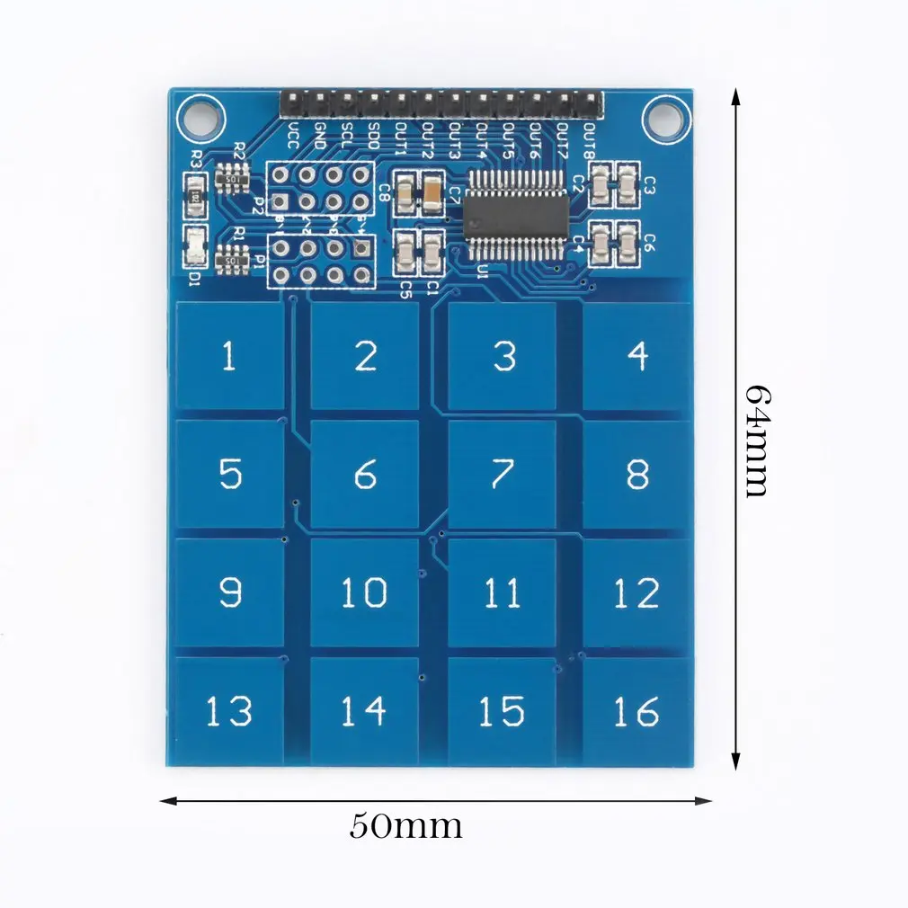 TTP229 2,4 V-5,5 V 16-канальный цифровой емкостный сенсорный выключатель Сенсор модуль клавиатуры IC для платы Arduino электронный инструмент «сделай сам»