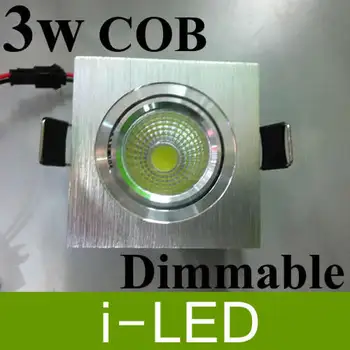 

10p/lot CE&ROHS Dimmable cob Led down Light Warm White 3W 330lm 110v 220v Led Ceiling Spotlight