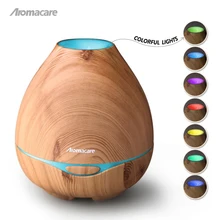 Aromacare Арома диффузор для эфирного Масла, Ароматерапия Ультразвуковой увлажнитель прохладный туман древесины-успокаивающий Цвет ночник