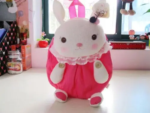 Игрушек! Супер милая плюшевая игрушка Metoo, детский школьный рюкзак, застенчивый кролик, мягкая сумка для девочек, подарок на день рождения, рождественский подарок, 1 шт - Цвет: rose