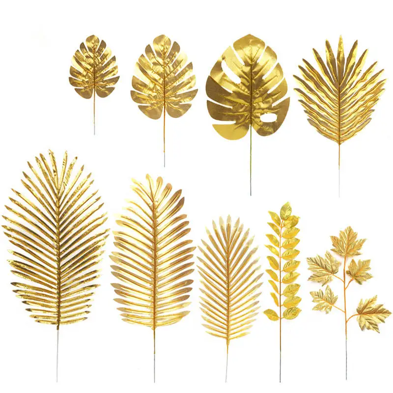 

Simulation Turtle Back Leaf Scattered Tail Gold Series Cloth Material for wedding DIY decoration Happy Birthday Party Supplies