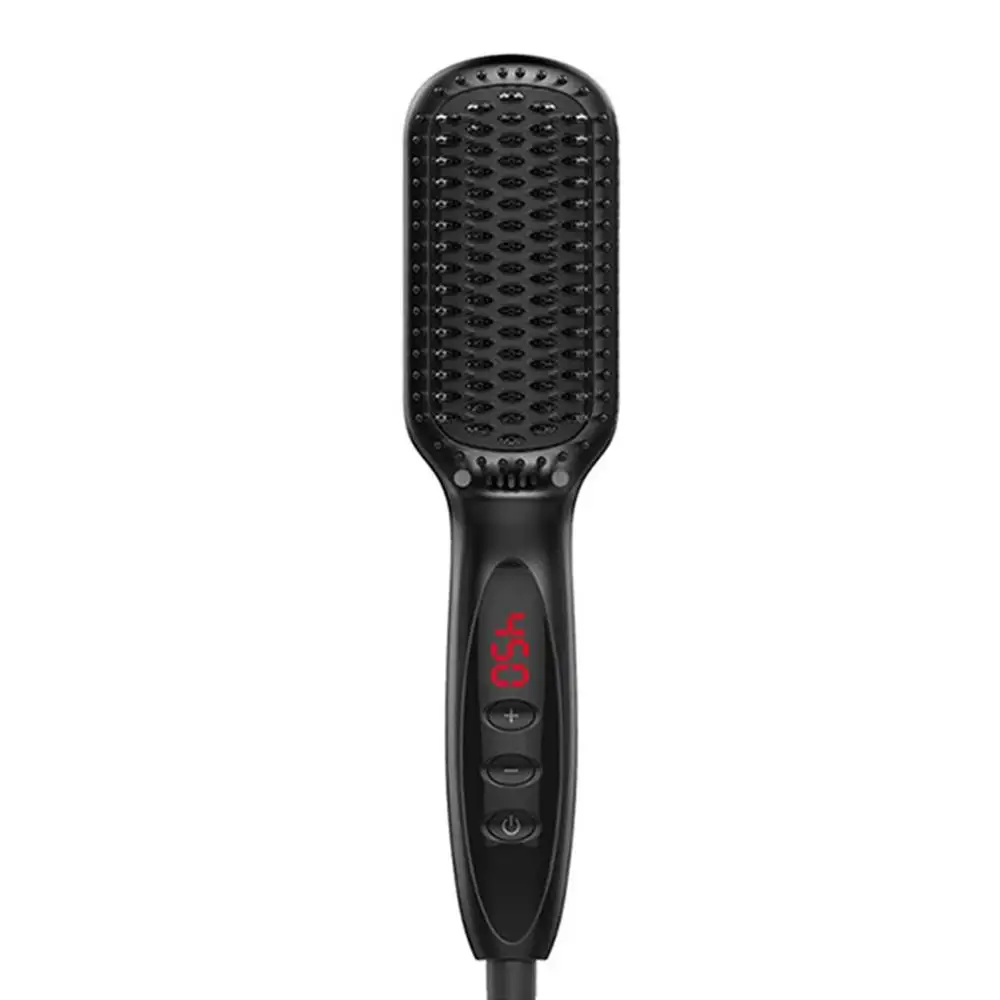

Tourmaline Ceramic Quick Beard Straightener Multifunctional Negative Ion Hair Comb Curling Curler For Man Styling Tool