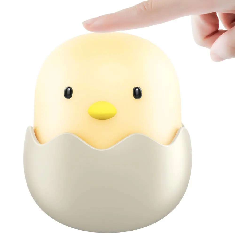 

Night Light for Kids USB Rechargeable Baby Chicken Night Lamp Adjustable Brightness Touch Control Light for Nursery Bedside