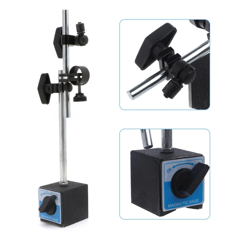 

Magnetic Base Holder With Double Adjustable Pole For Dial Indicator Test Gauge