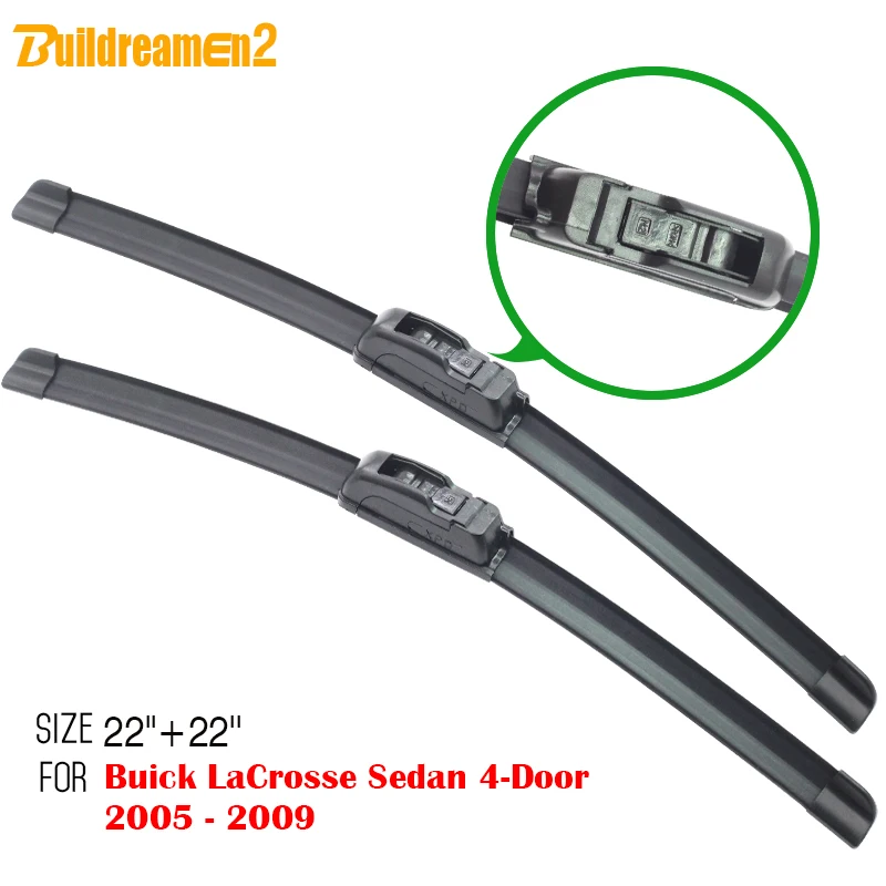 buildreamen2 Vehicle Bracketless Windscreen Wiper Blade 1 Pair Car