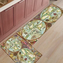 Карта мира Винтаж Европа 2 шт коврик аксессуары для ванной набор ботинок обувь механический скребок моющийся, напольный ковры площади бегунов