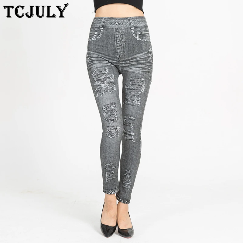 

TCJULY 2019 Fashion Jeggings Jeans For Women Skinny Push Up Ankle Length Pants Seamless Leggings High Waist Stretch Slim Leggins