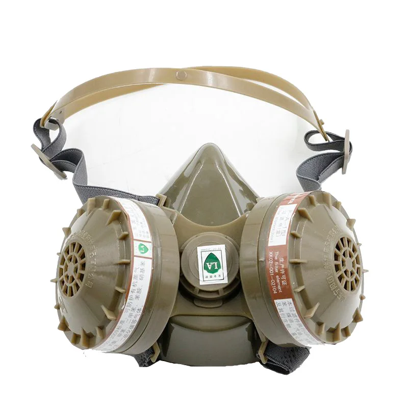 

N95 Half Face Chemical Double Gas Mask Protection Filter Chemical Respirator Mask Spraying Painting PM2.5 Dust Masks