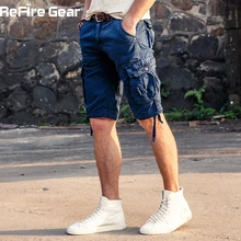 Летние мужские шорты Карго в Военном Стиле, модные, дышащие, армейские, тактические, много карманов, мужские, хлопок, свободные, повседневные шорты