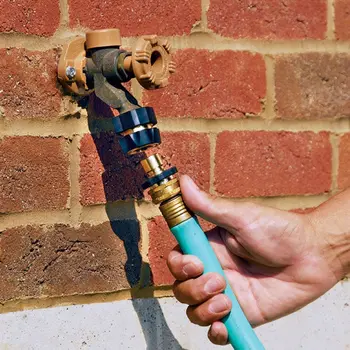 

1 Pair Garden Faucets Standard Connector Quick Connect Fitting Pipe Connections 3/4" Hose QJ888