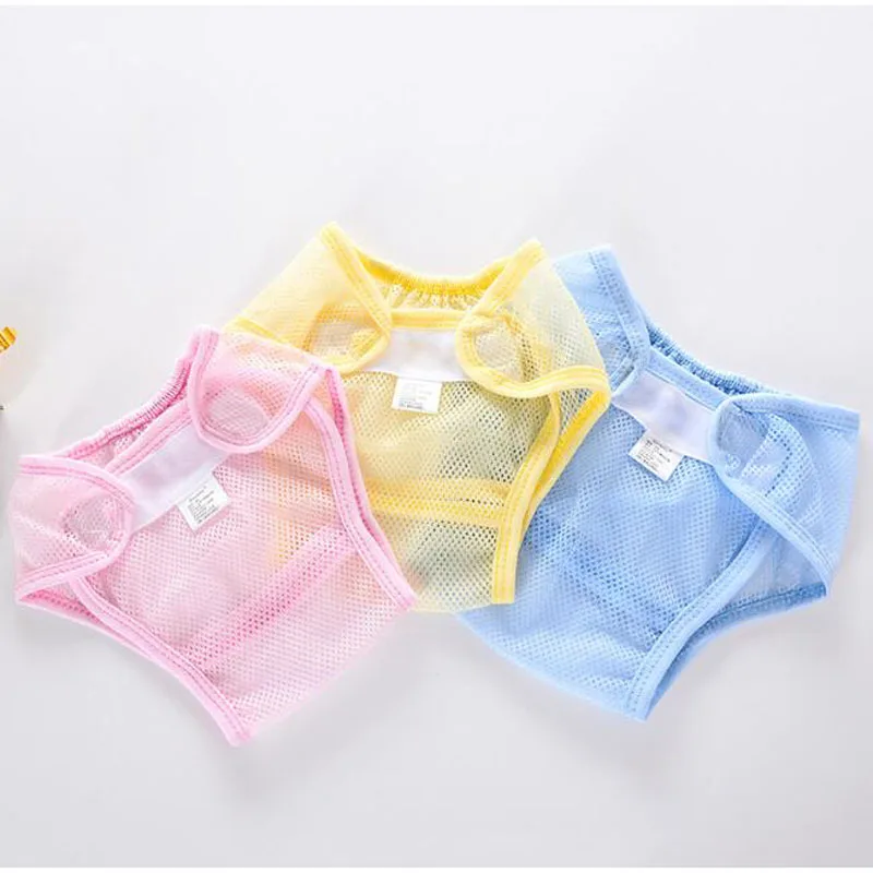 Baby Summer Breathable Mesh Pants Infant Reusable Nappies Cloth Diaper Newborn Washable Training pant (1)