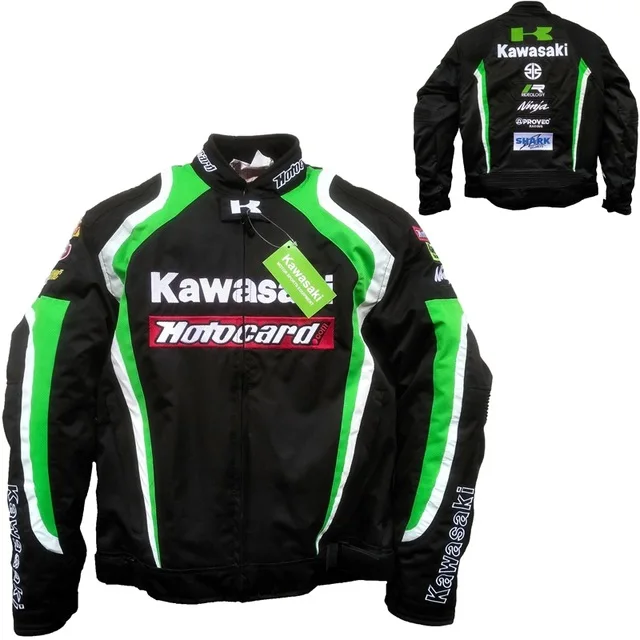 

Four seasons motorcycle racing suit rider jacket protection shatter-resistant clothing with protective gear for kawasaki moto