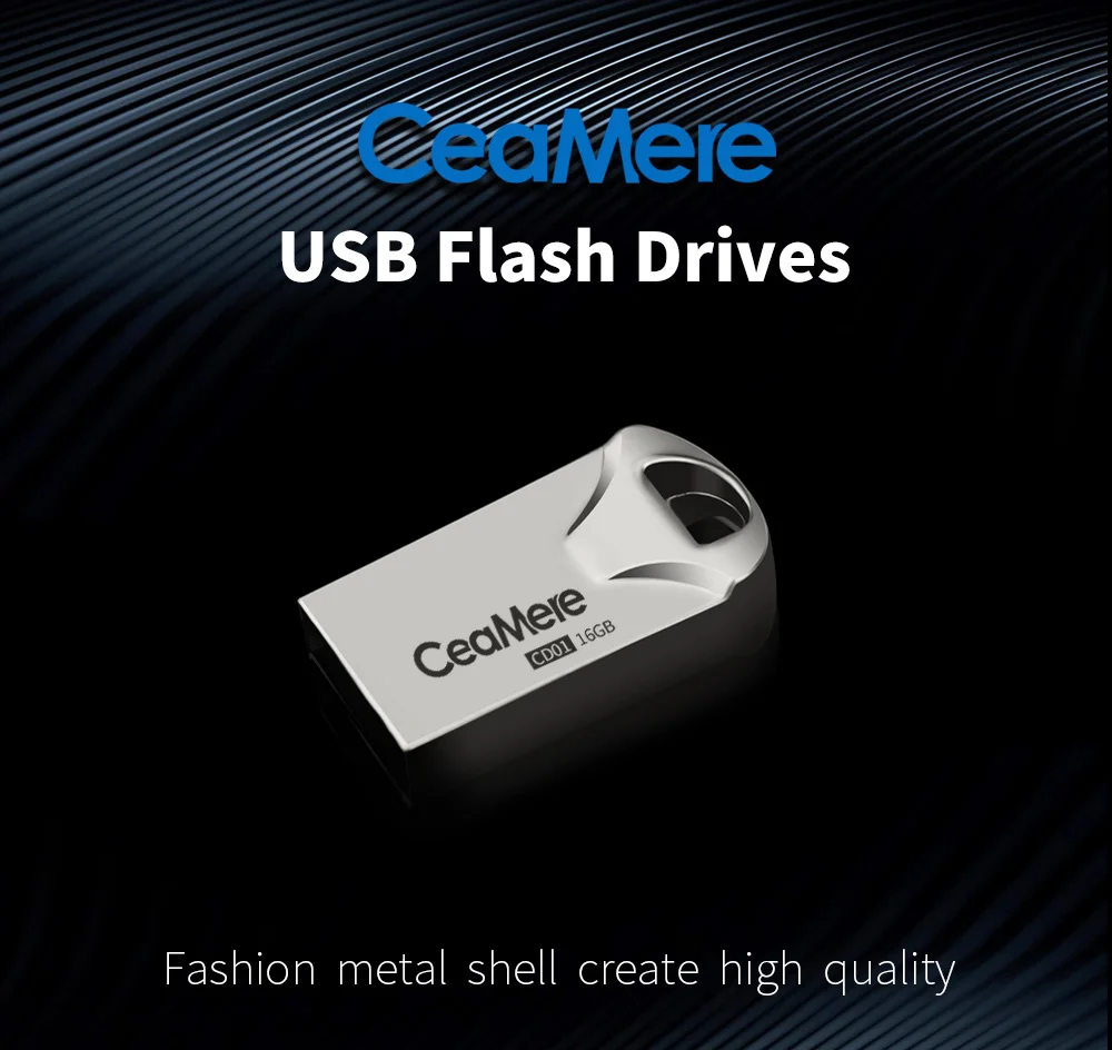 Ceamere CD01 USB флеш-накопитель 8 ГБ/16 ГБ/32 ГБ/64 Гб мини-накопитель металлический флеш-накопитель 2,0 флеш-накопитель карта памяти USB диск 1 ГБ/2 ГБ USB