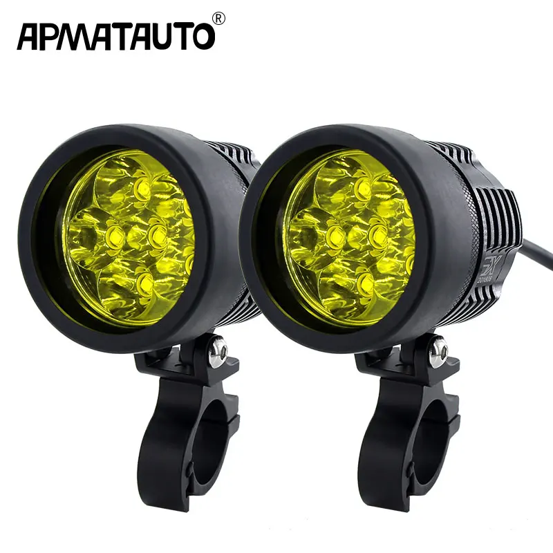 2pcs 6000lm led motorcycle headlight Fog DRL font b lamp b font with T6 chip Universal