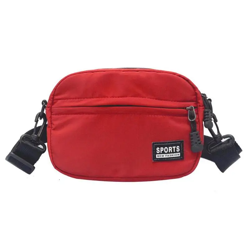 Модные унисекс сумки на плечо на молнии, повседневная сумка через плечо, яркая цветная сумка, фирменный дизайн, повседневная сумка-мессенджер, Bolso Mujer - Цвет: Красный